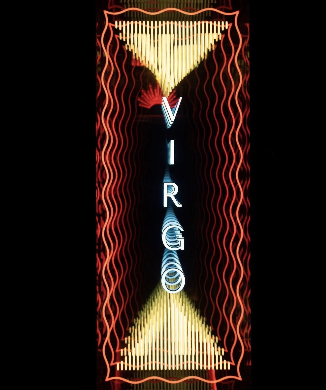 The neon Virgo sign